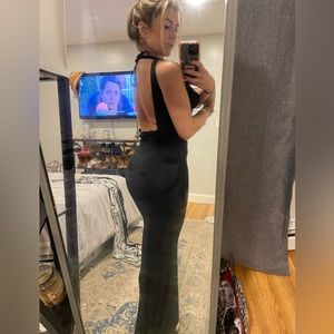 Backless long night dress